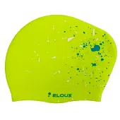 Шапочка для плавания Elous для длинных волос EL006 брызги зеленые от магазина Супер Спорт