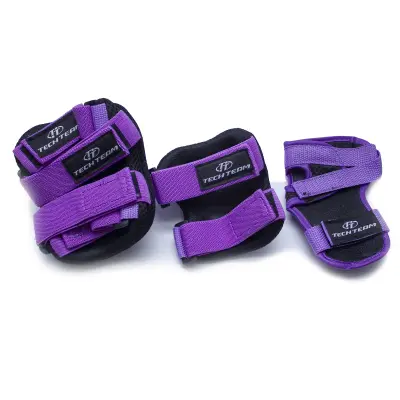 картинка Защита роликовая TechTeam Safety line 200 фиолетово-черная 