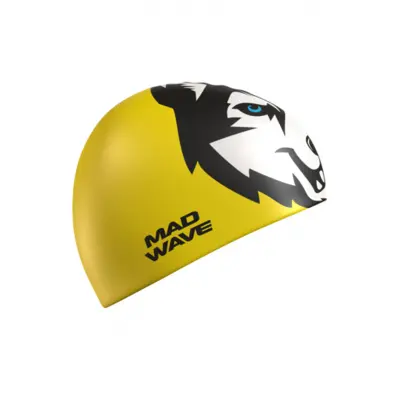 картинка Шапочка для плавания Mad Wave M0557 10 0 06 HUSKY Yellow 