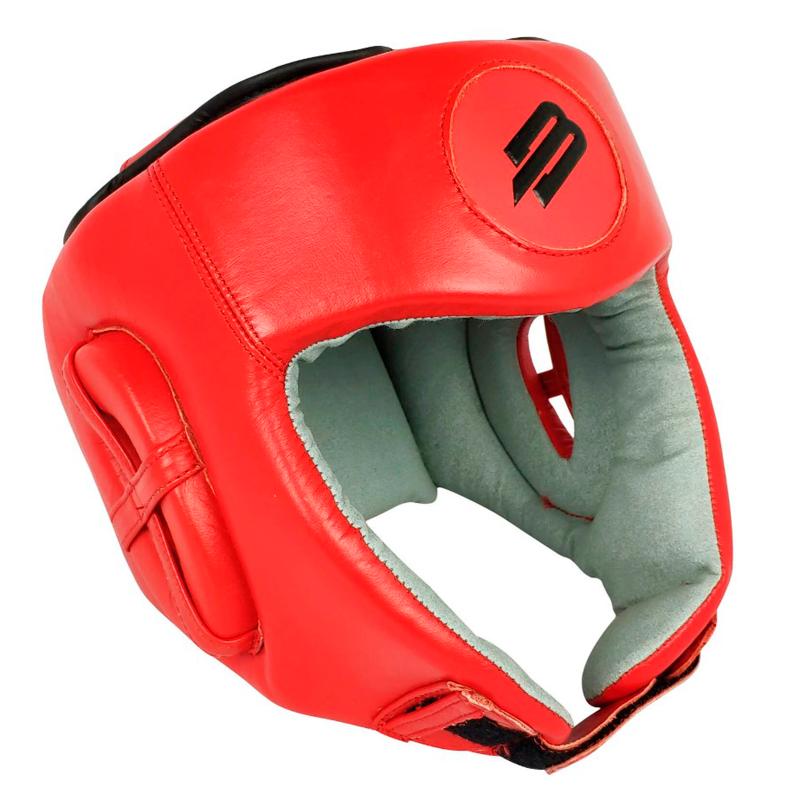 Шлем BoyBo боевой BH 500 кожа красный от магазина Супер Спорт