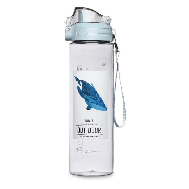 Бутылка для воды серая 750 мл от магазина Супер Спорт