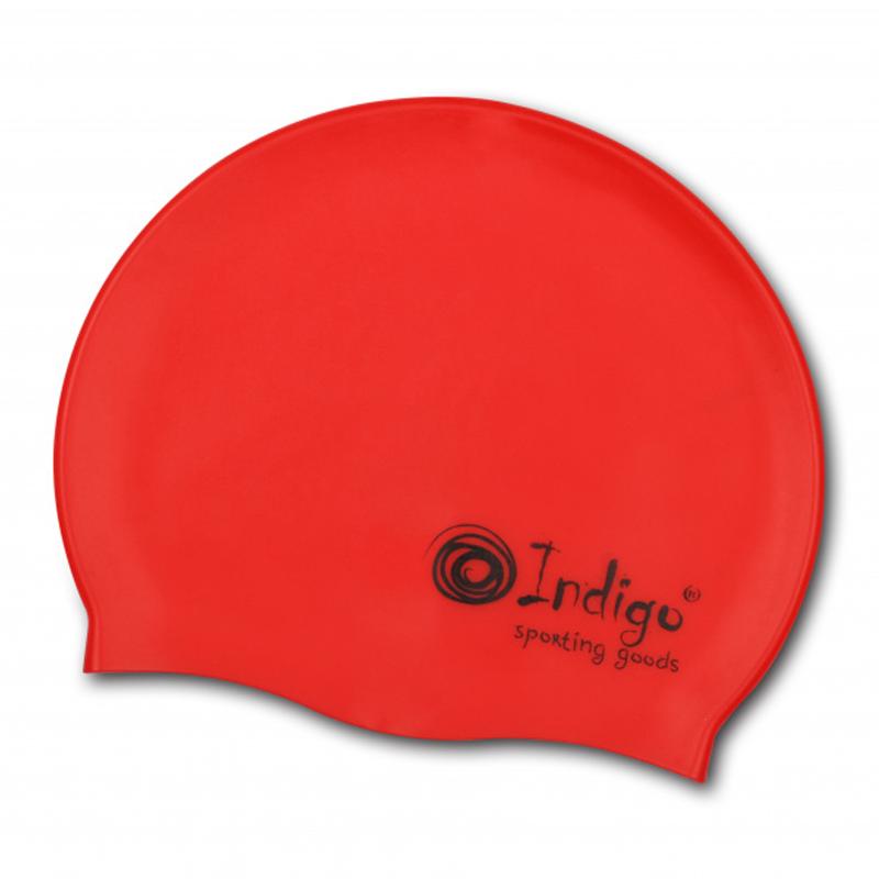 Шапочка для плавания INDIGO силикон красная 107 SC от магазина Супер Спорт